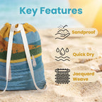 2 in 1 Beach Towel & Beach Tote - Time to Travel
